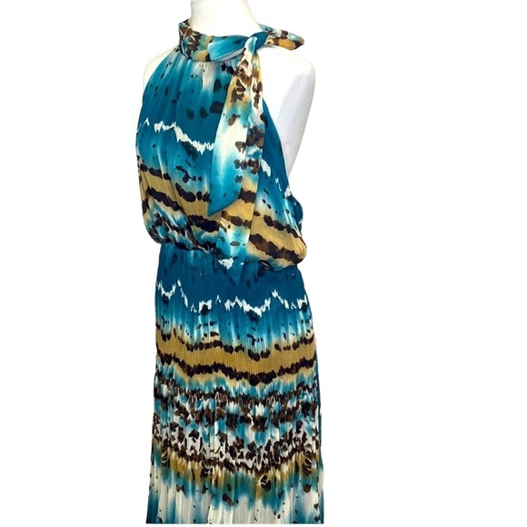 Ashley Stewart Halter Tie Pleated Dress - Picture 3 of 5